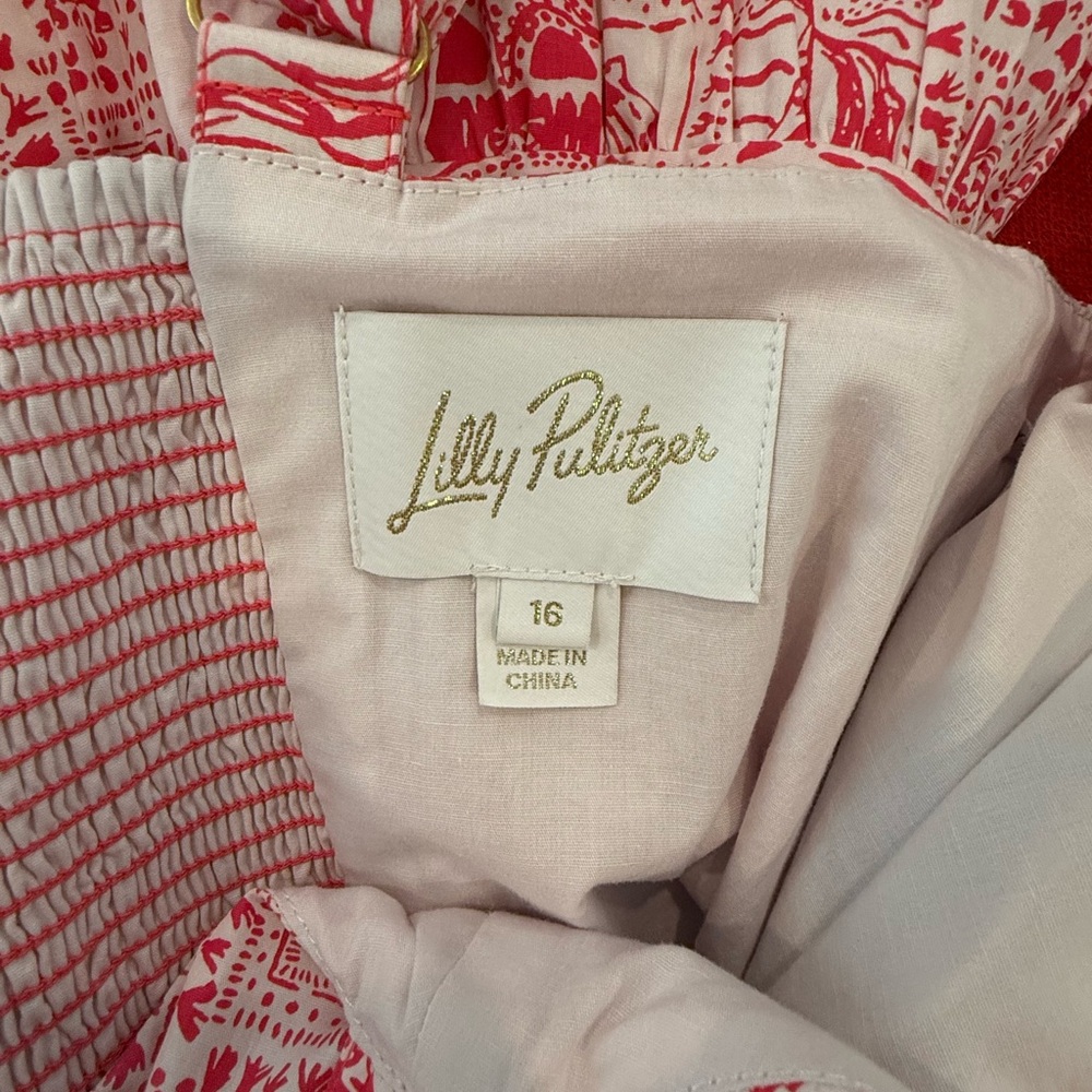 Lilly Pulitzer Red and White Patterned Romper - Picture 5 of 5